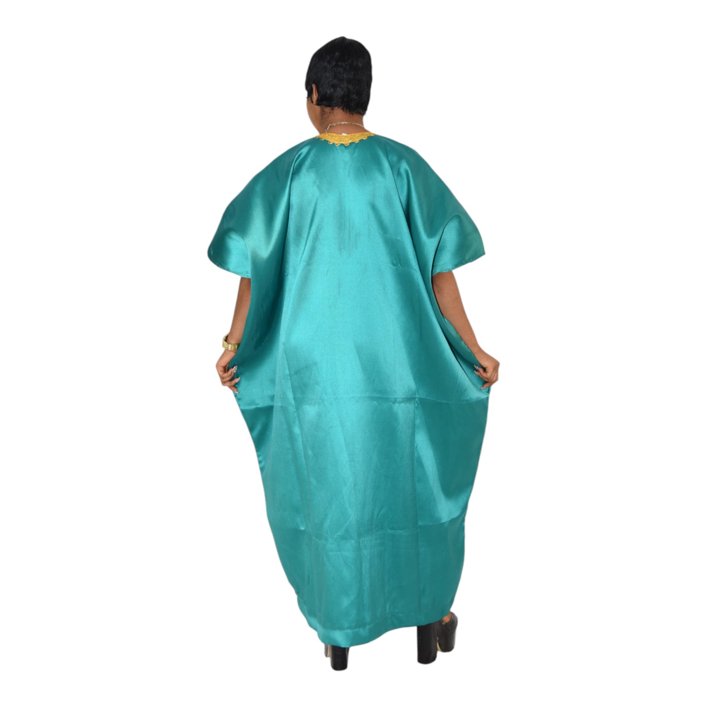 Afritude Long Gown Fine Fabric Green 3 Extra Large