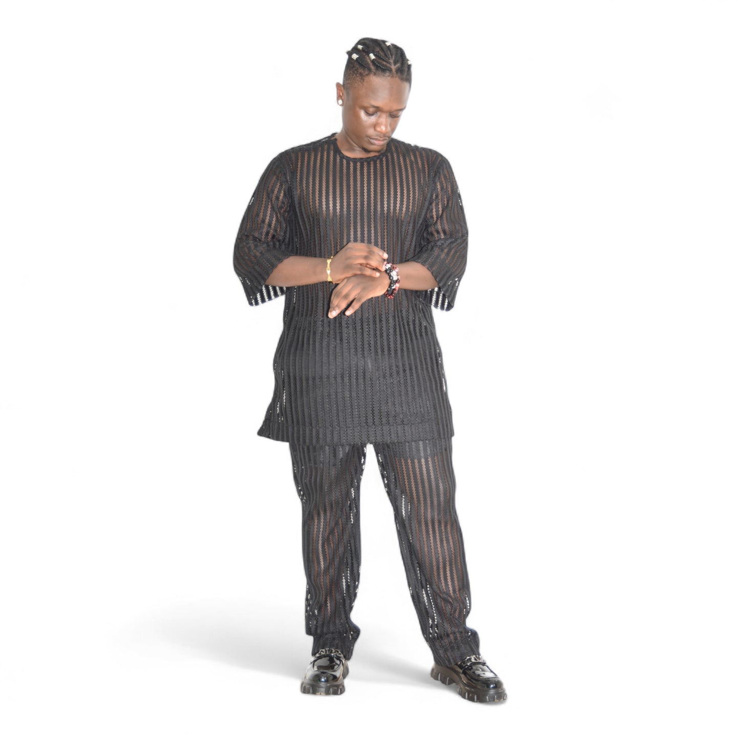 Afritude Up & Down Fine Fabric Black 2 Extra Large