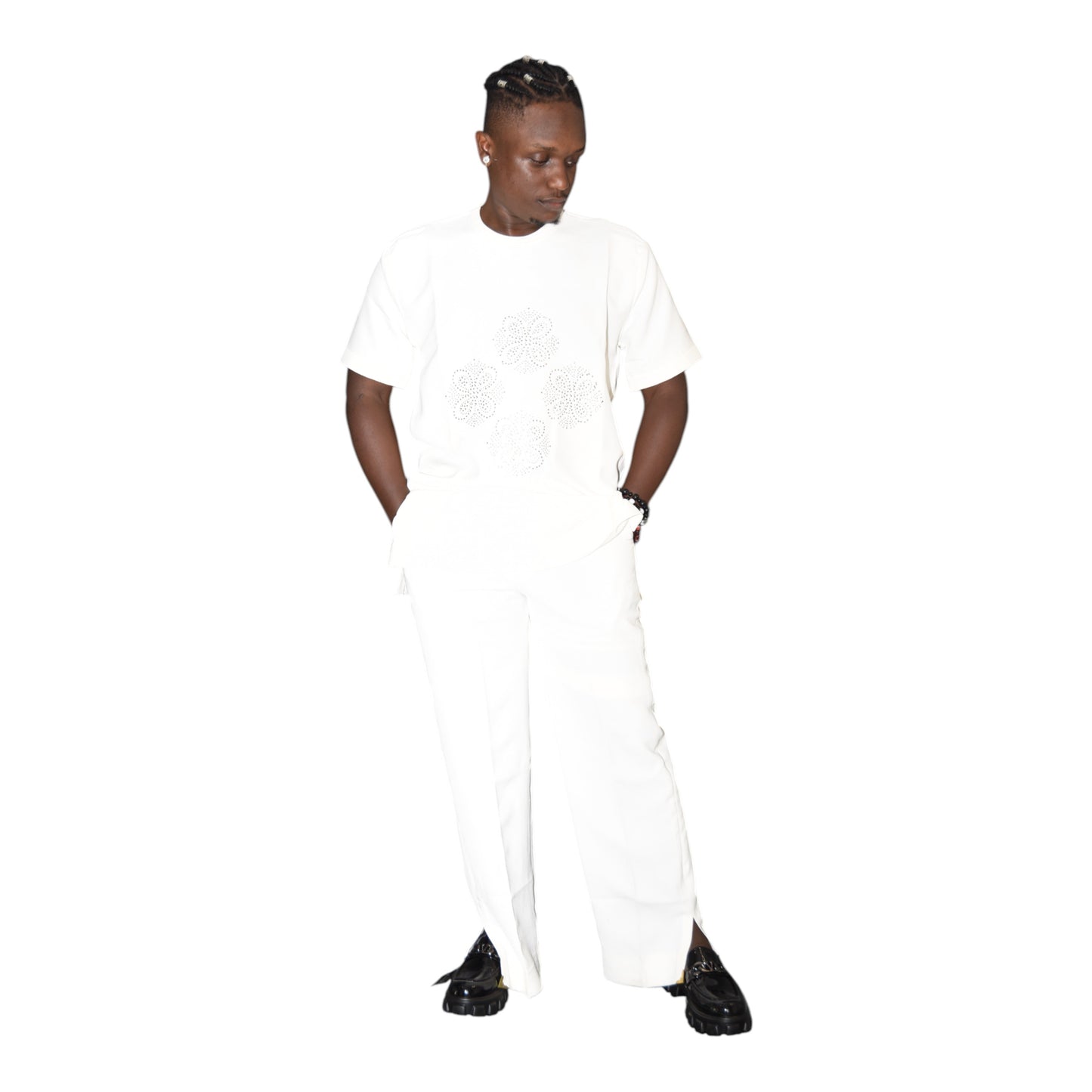 Afritude Male Complete Fine Fabric White Extra Large