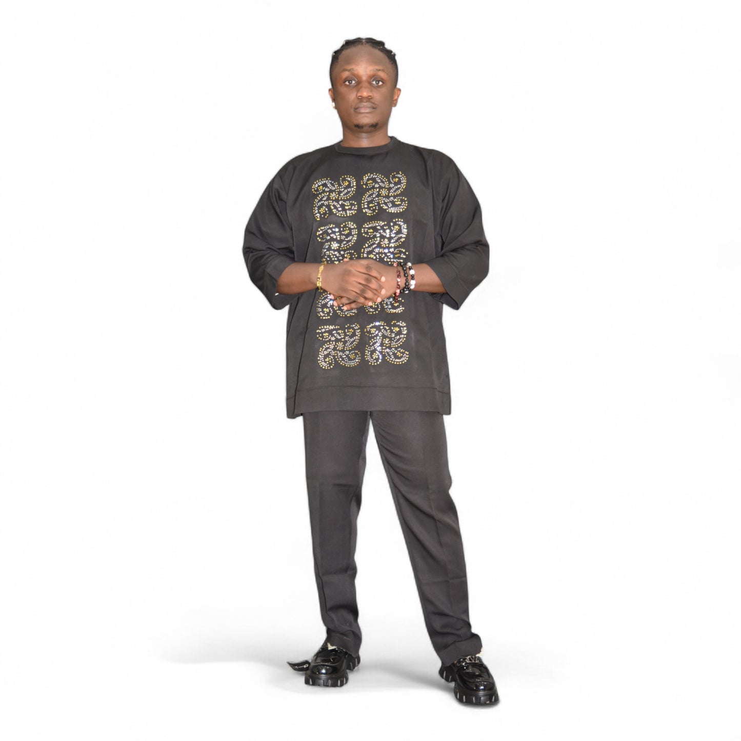 Senator Up & Down Fine Fabric Black 3 Extra Large