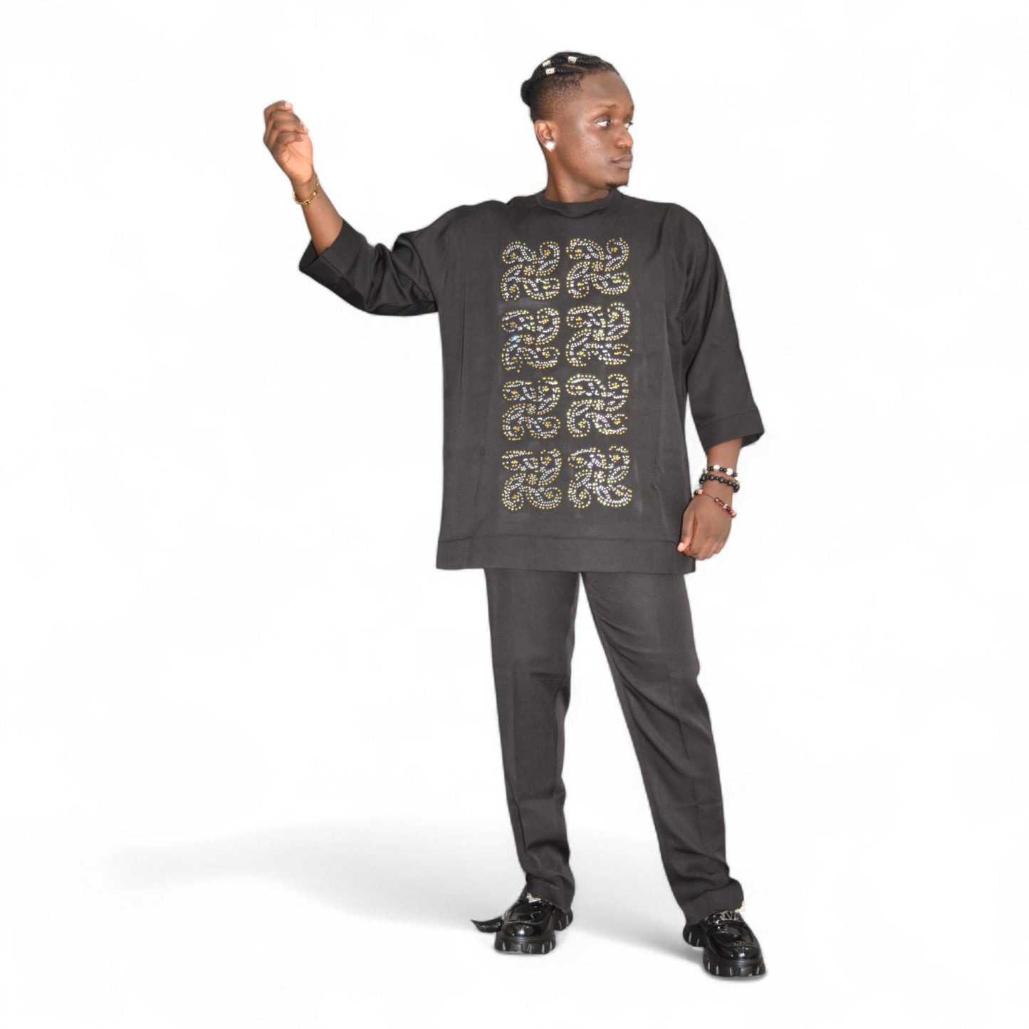 Senator Up & Down Fine Fabric Black 3 Extra Large