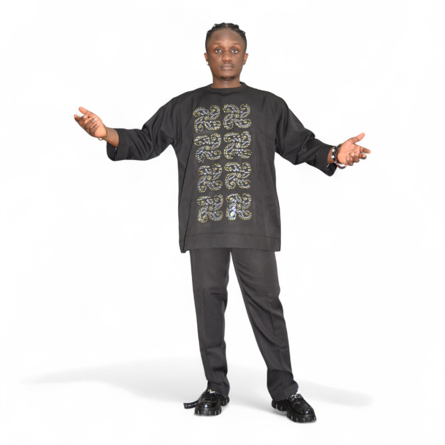 Senator Up & Down Fine Fabric Black 3 Extra Large