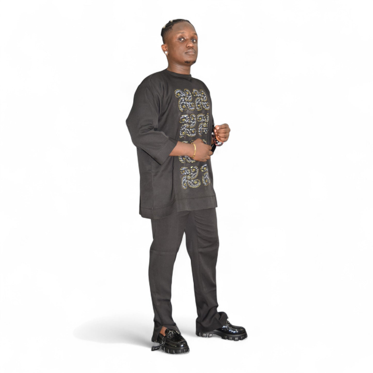 Senator Up & Down Fine Fabric Black 3 Extra Large