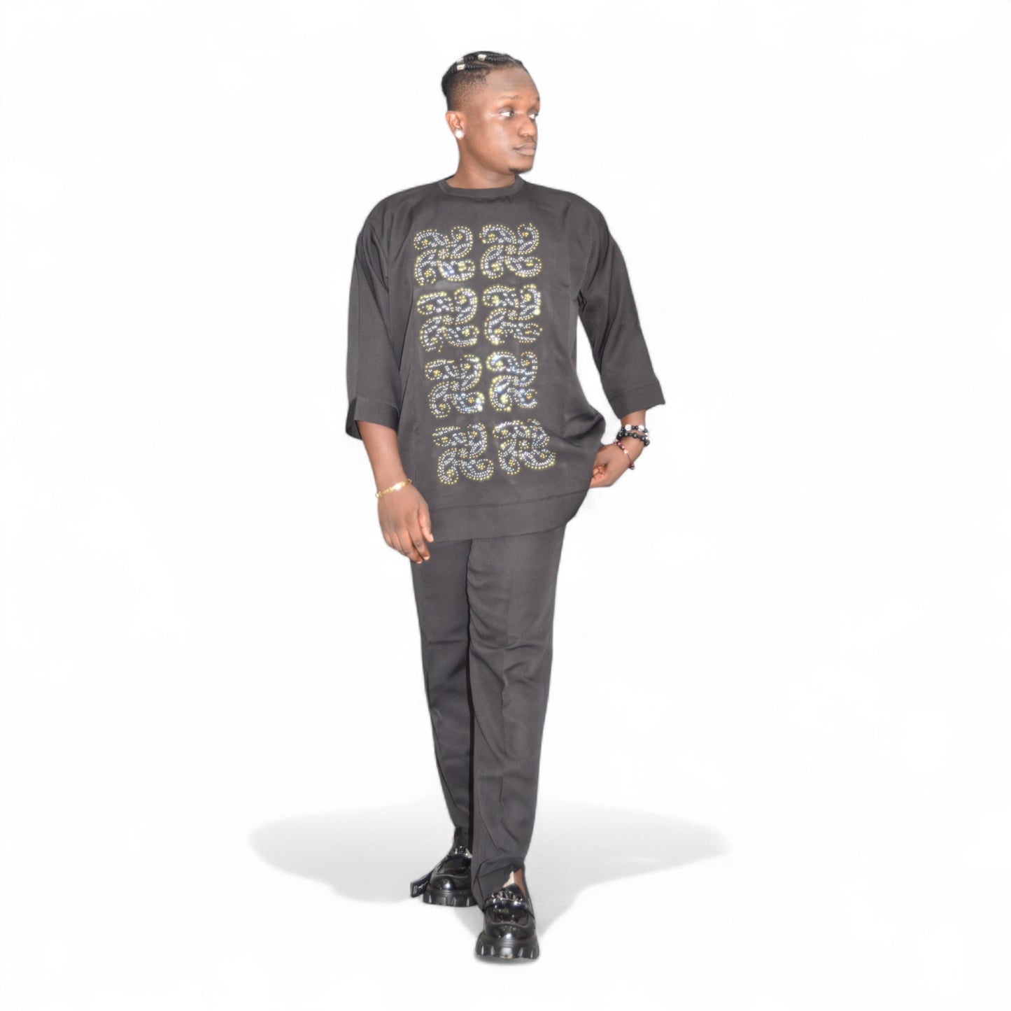 Senator Up & Down Fine Fabric Black 3 Extra Large