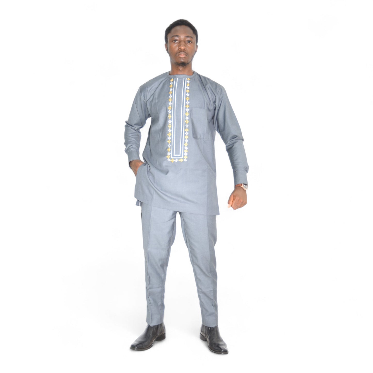 Senator Up & Down Fine Fabric Gray Large