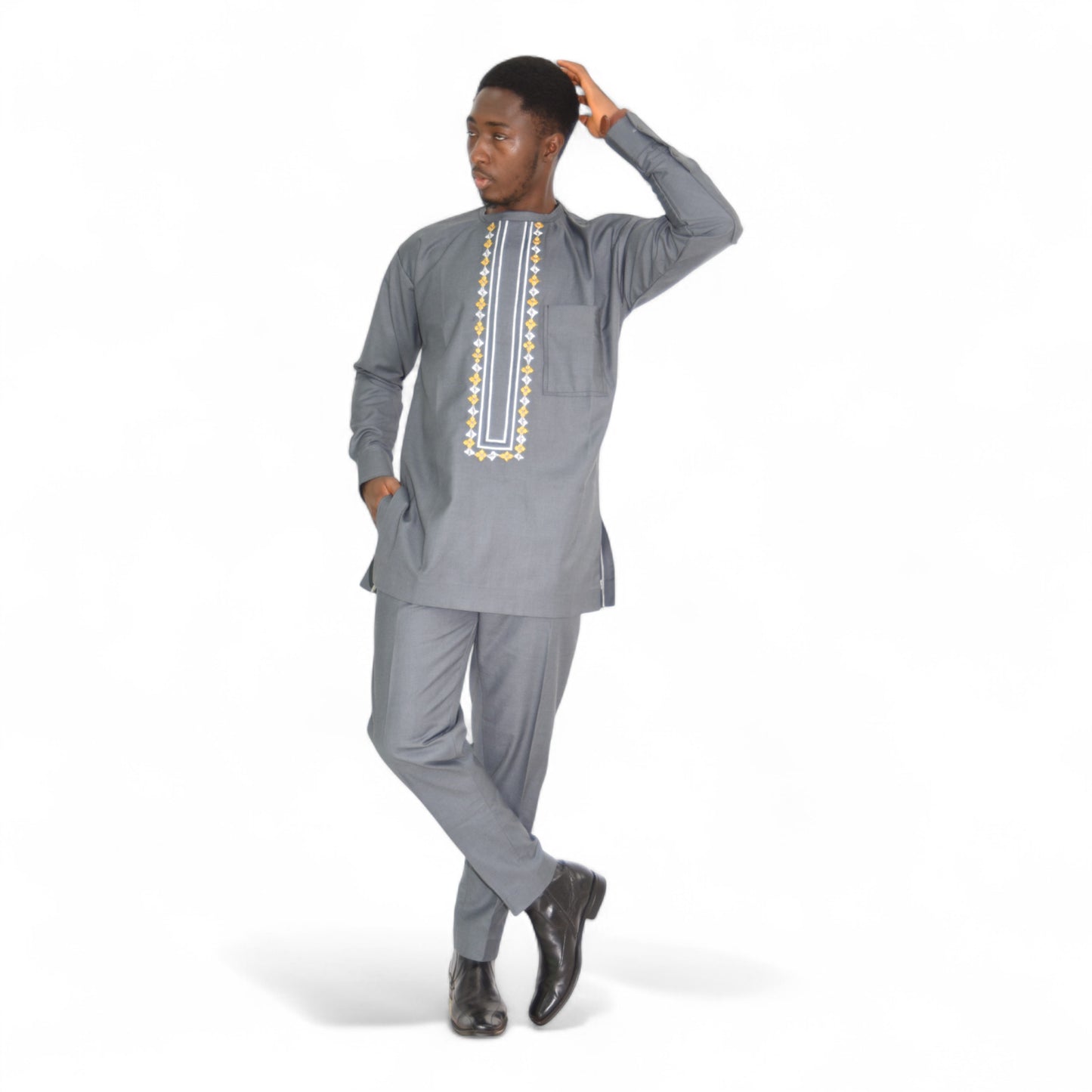 Senator Up & Down Fine Fabric Gray Large