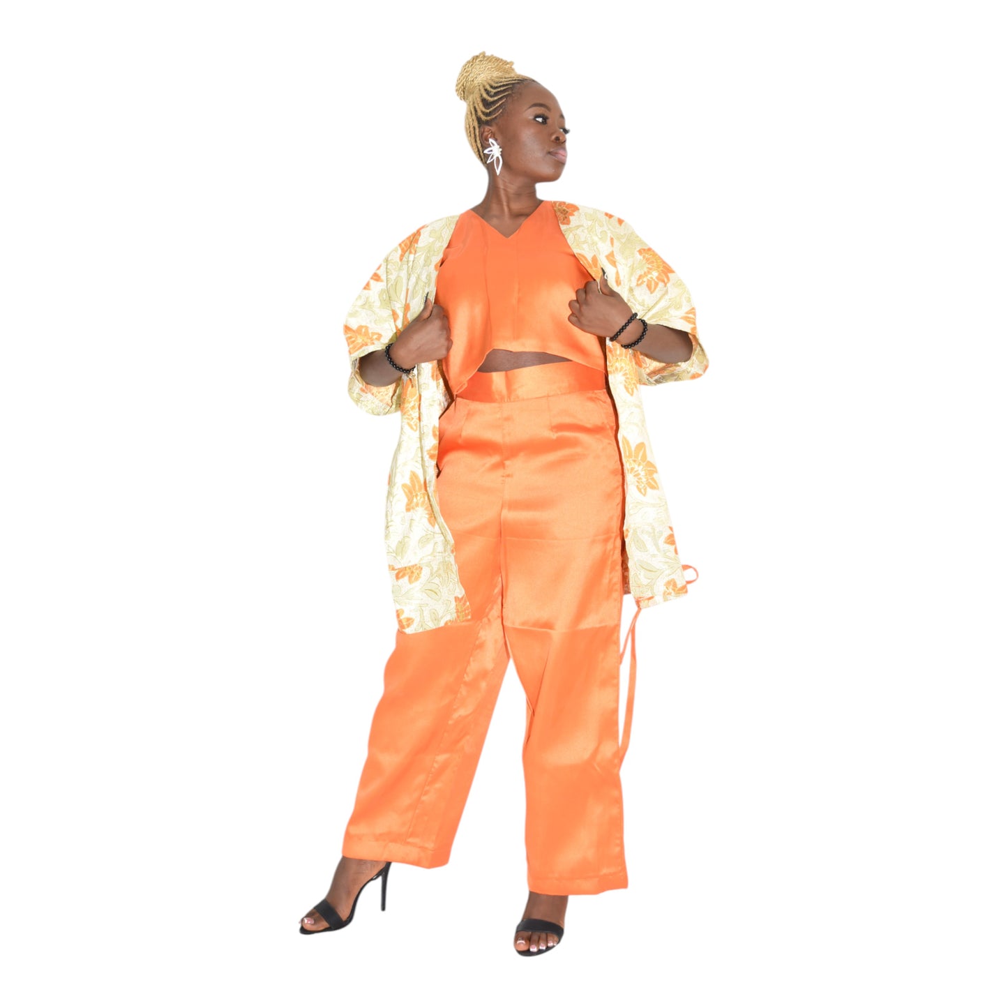 Afritude Female Complete Fine Fabric Orange 2 Extra Large