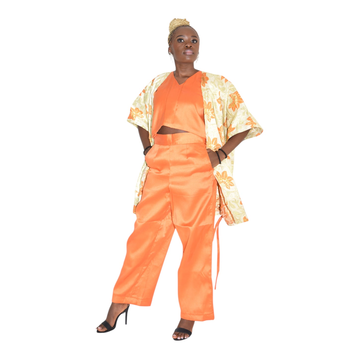 Afritude Female Complete Fine Fabric Orange 2 Extra Large