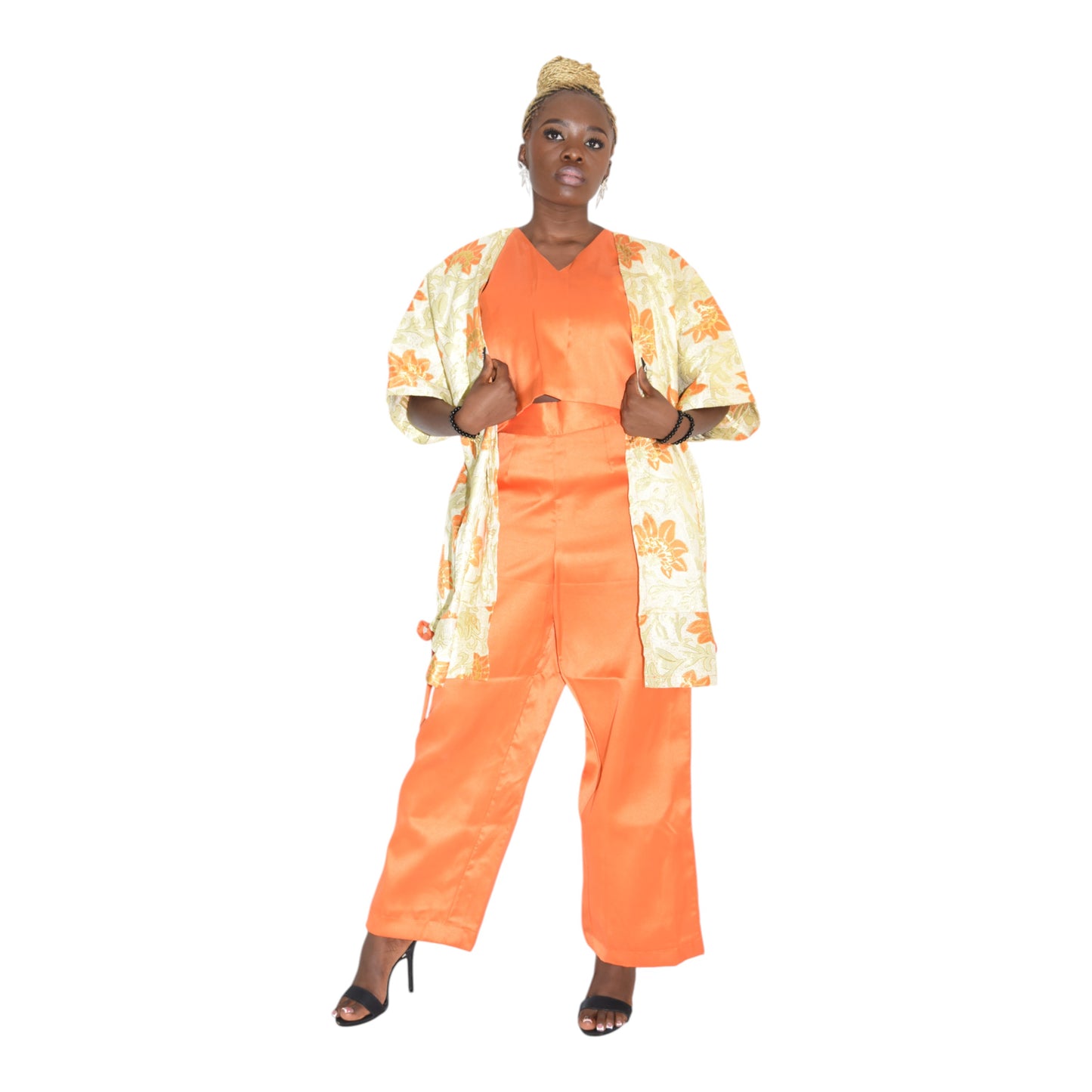 Afritude Female Complete Fine Fabric Orange 2 Extra Large