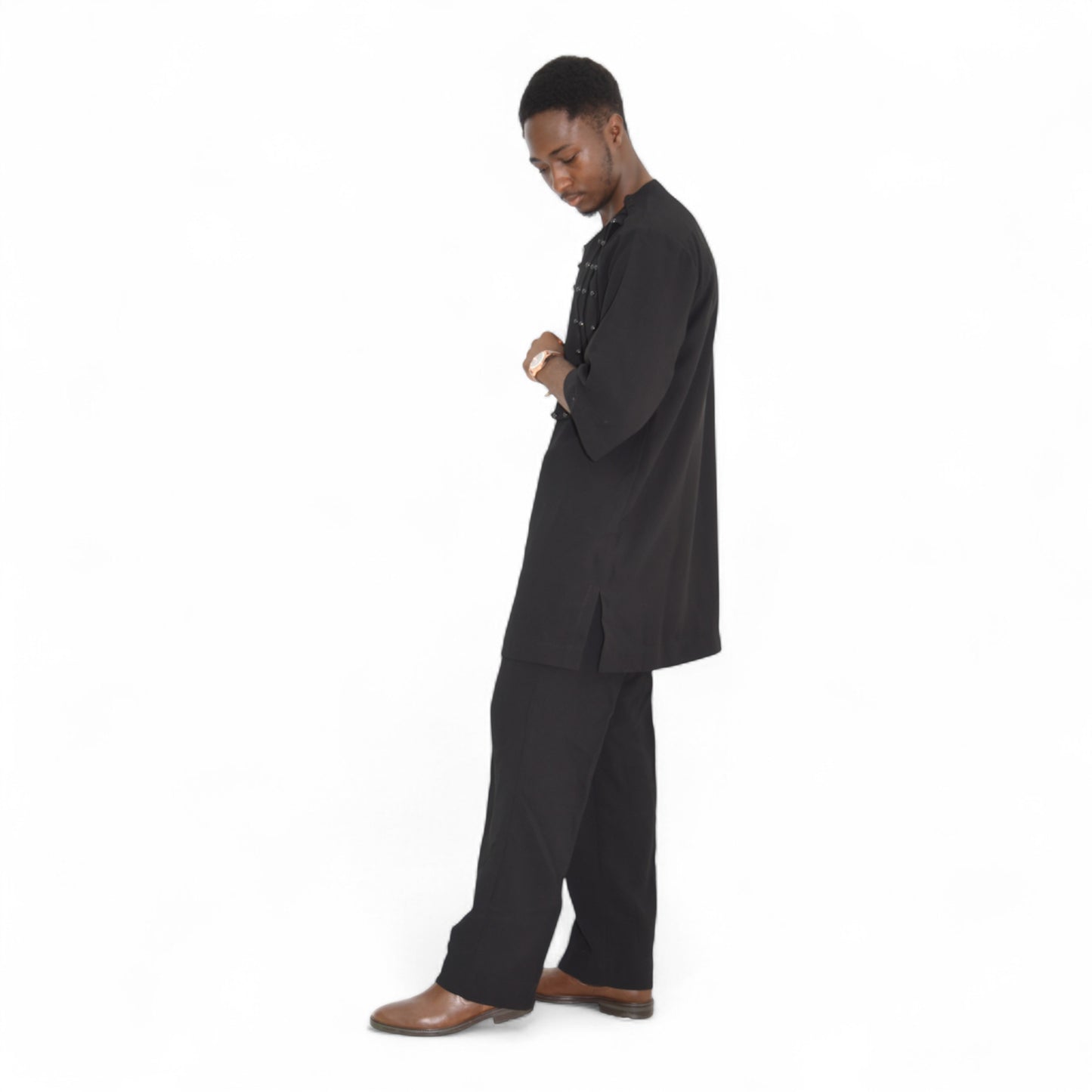 Senator Up & Down Fine Fabric Black Large