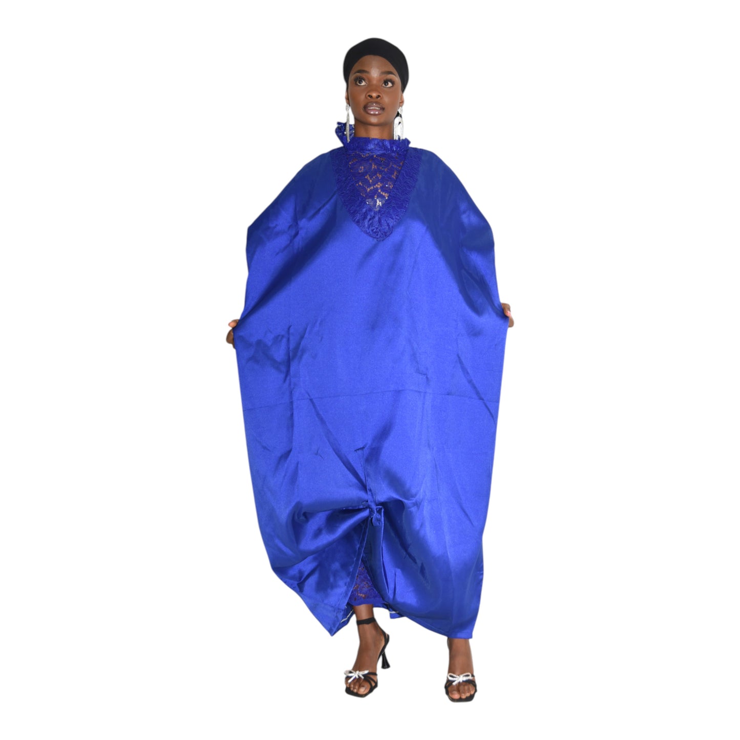 Afritude Long Gown Fine Fabric Blue 2 Extra Large