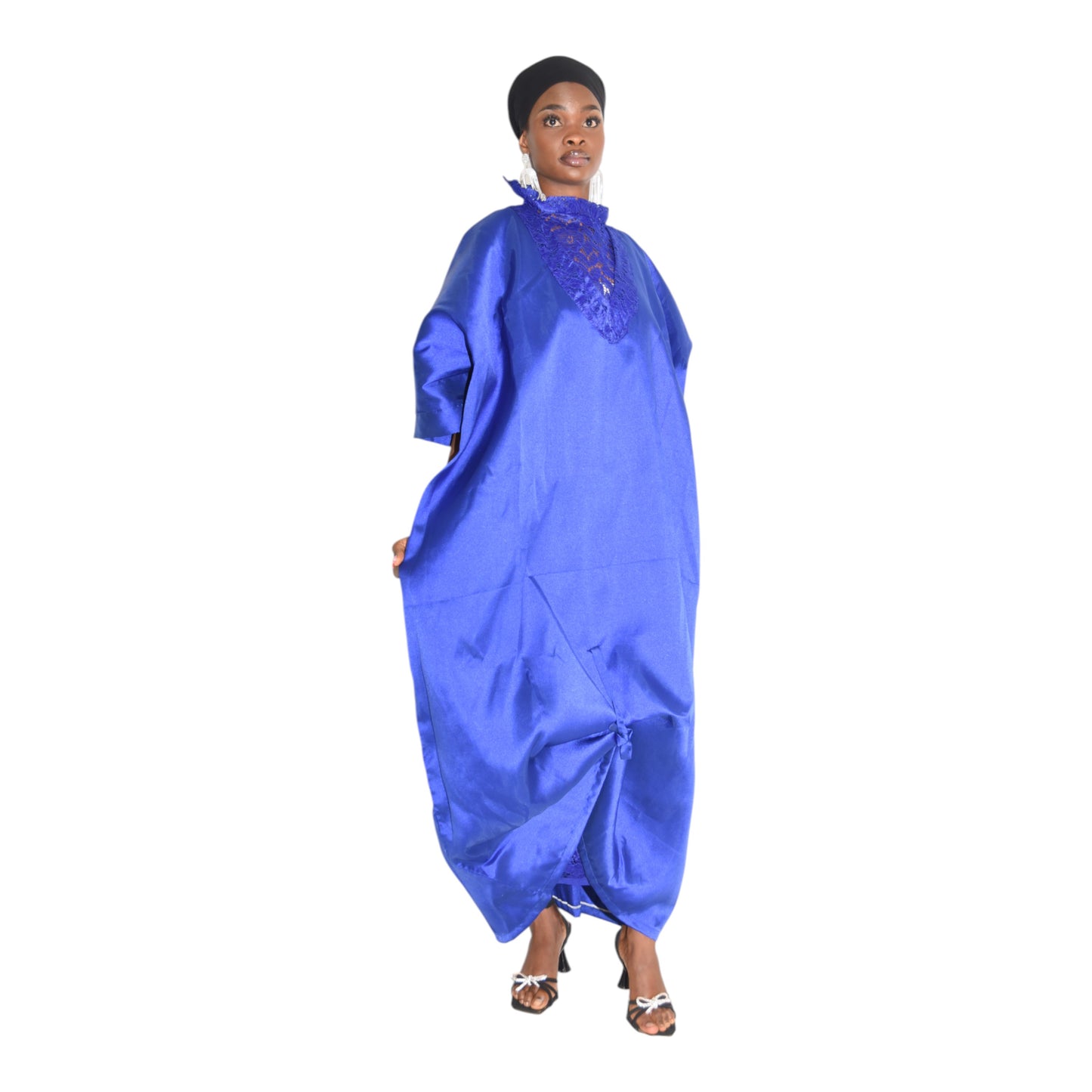 Afritude Long Gown Fine Fabric Blue 2 Extra Large