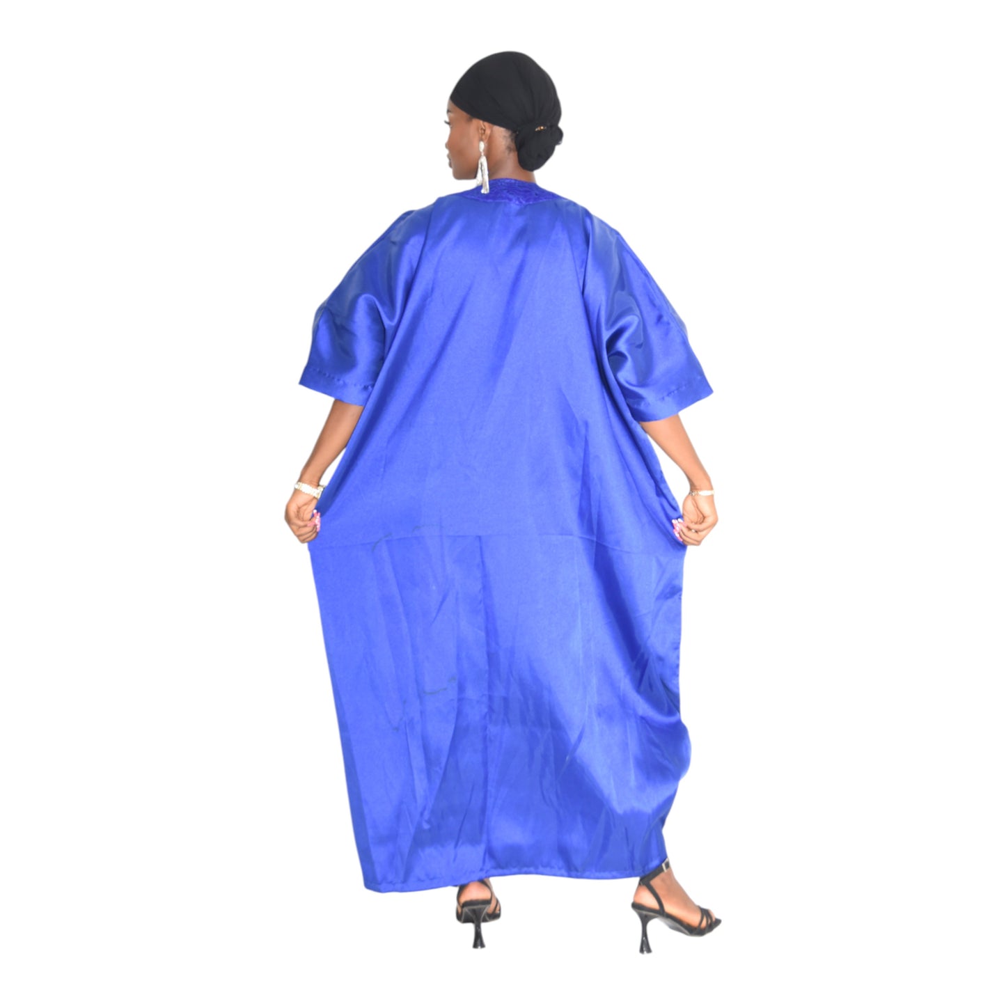 Afritude Long Gown Fine Fabric Blue 2 Extra Large
