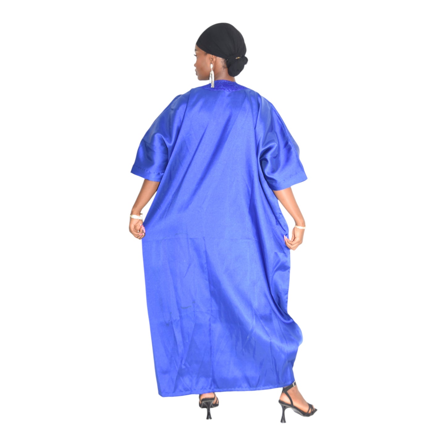 Afritude Long Gown Fine Fabric Blue 2 Extra Large