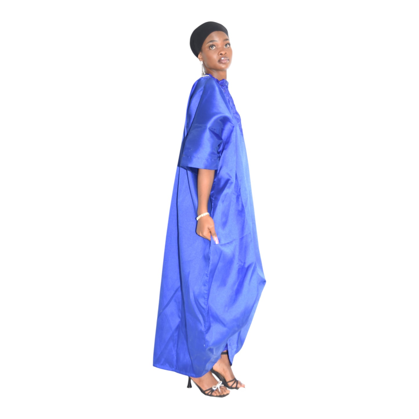 Afritude Long Gown Fine Fabric Blue 2 Extra Large