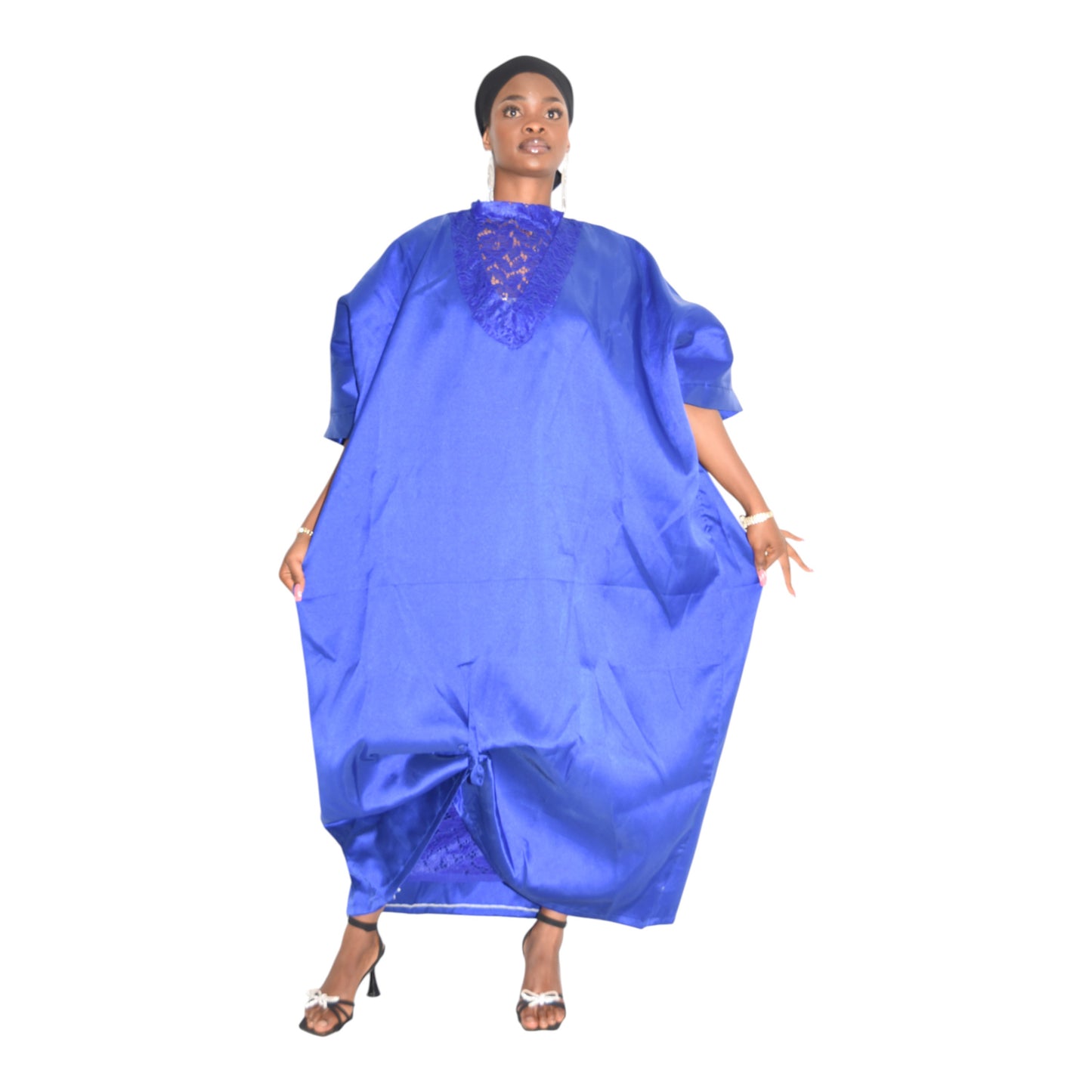 Afritude Long Gown Fine Fabric Blue 2 Extra Large