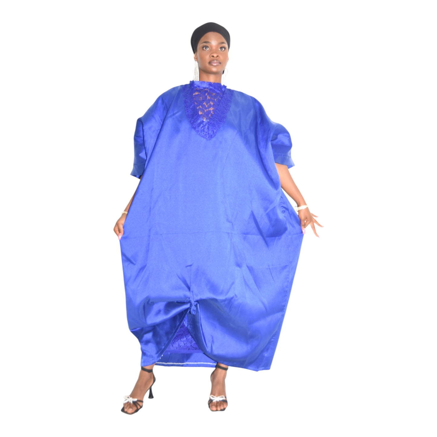 Afritude Long Gown Fine Fabric Blue 2 Extra Large