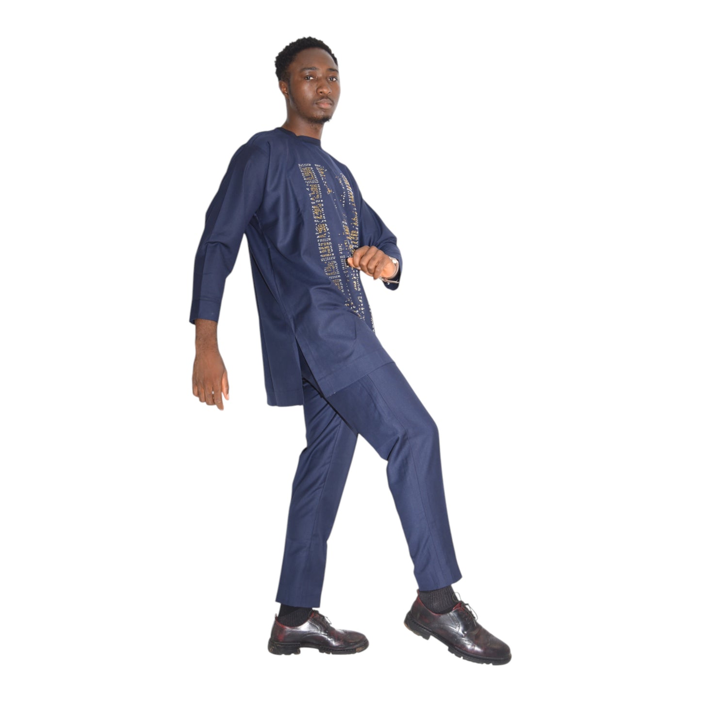 Senator Up & Down Fine Fabric Blue Extra Large