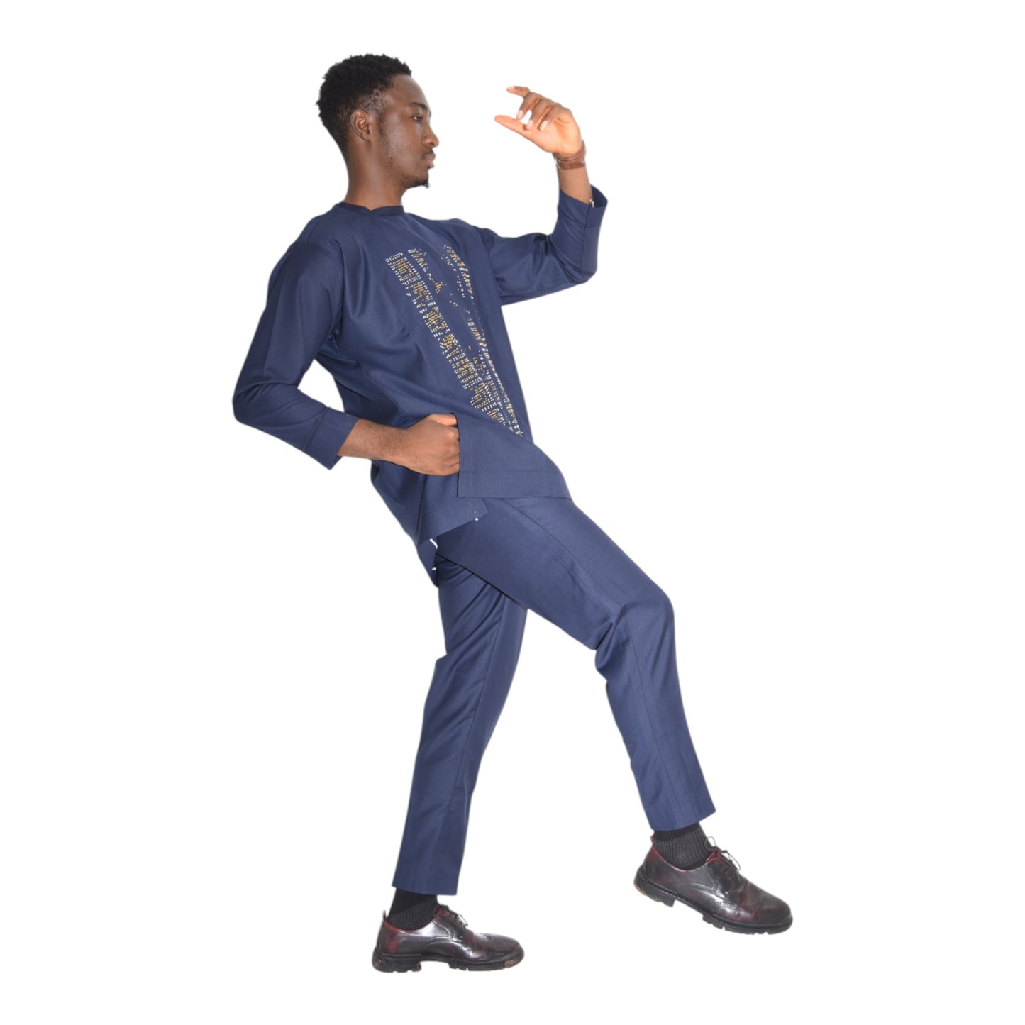 Senator Up & Down Fine Fabric Blue Extra Large