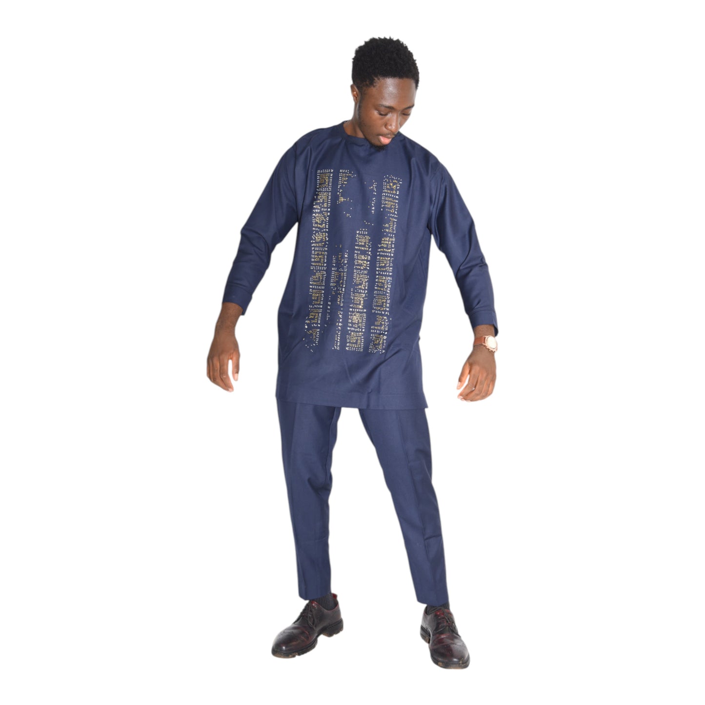 Senator Up & Down Fine Fabric Blue Extra Large