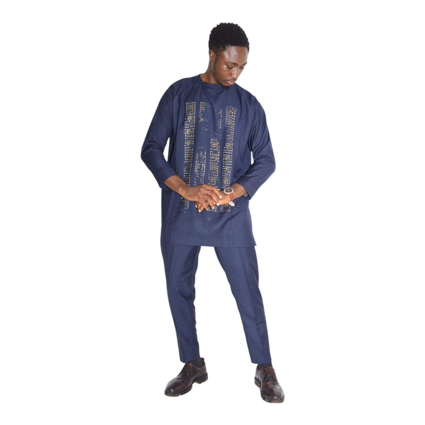 Senator Up & Down Fine Fabric Blue Extra Large