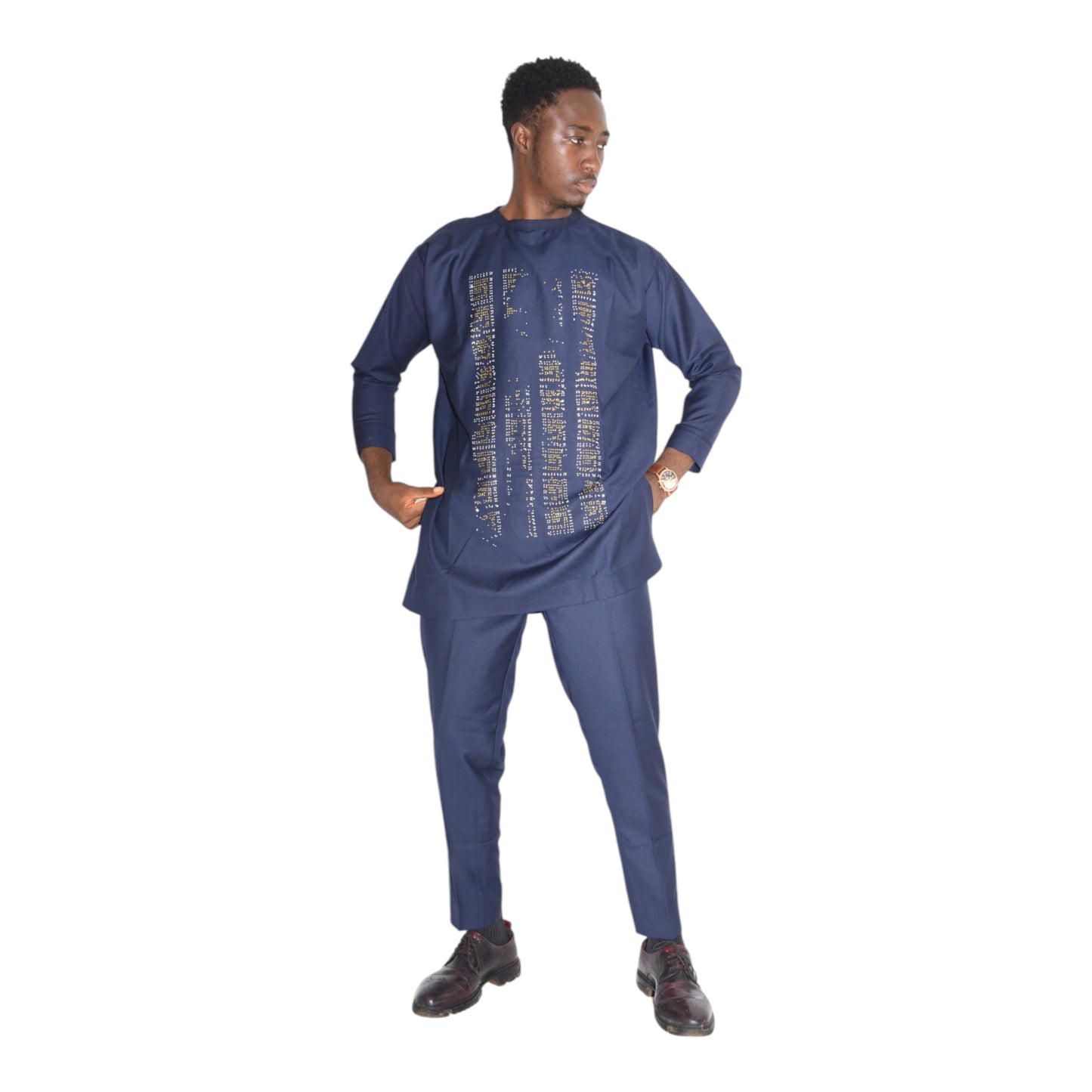 Senator Up & Down Fine Fabric Blue Extra Large