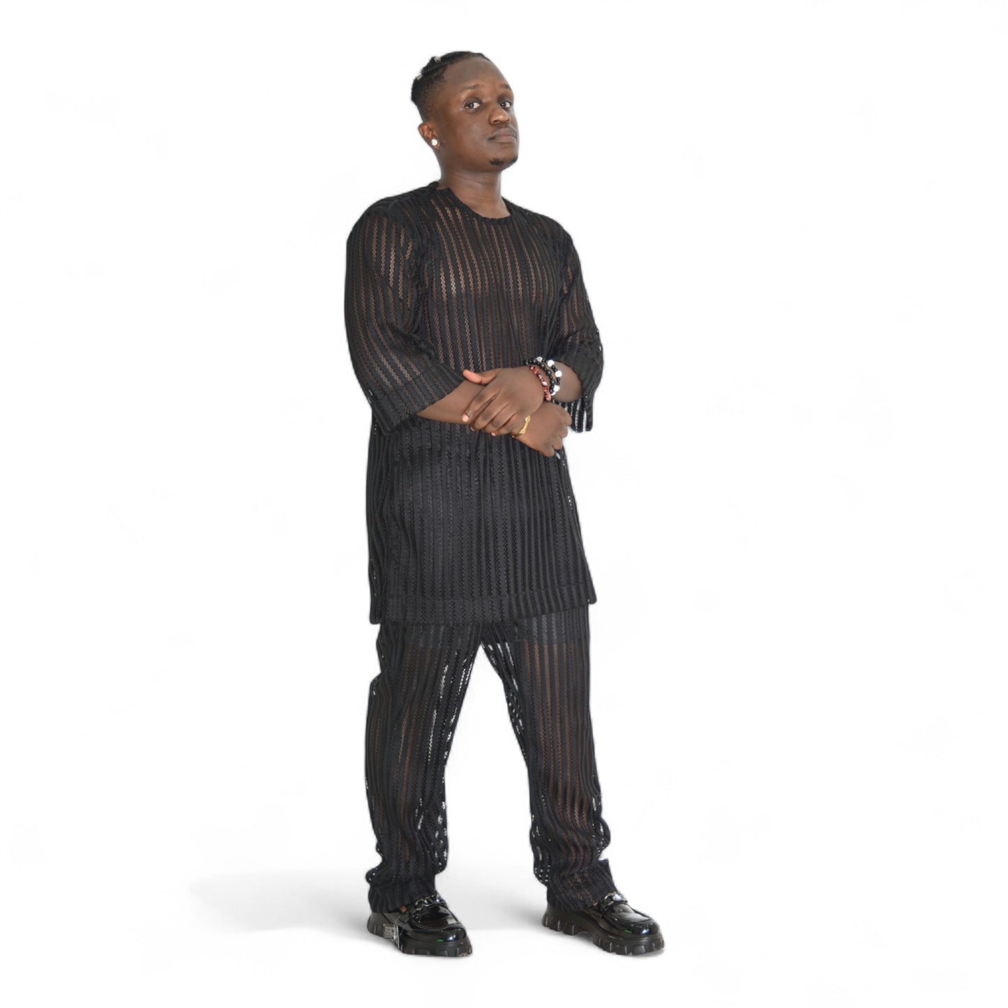 Afritude Up & Down Fine Fabric Black 2 Extra Large