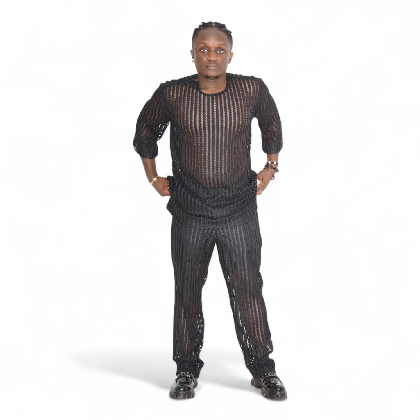 Afritude Up & Down Fine Fabric Black 2 Extra Large