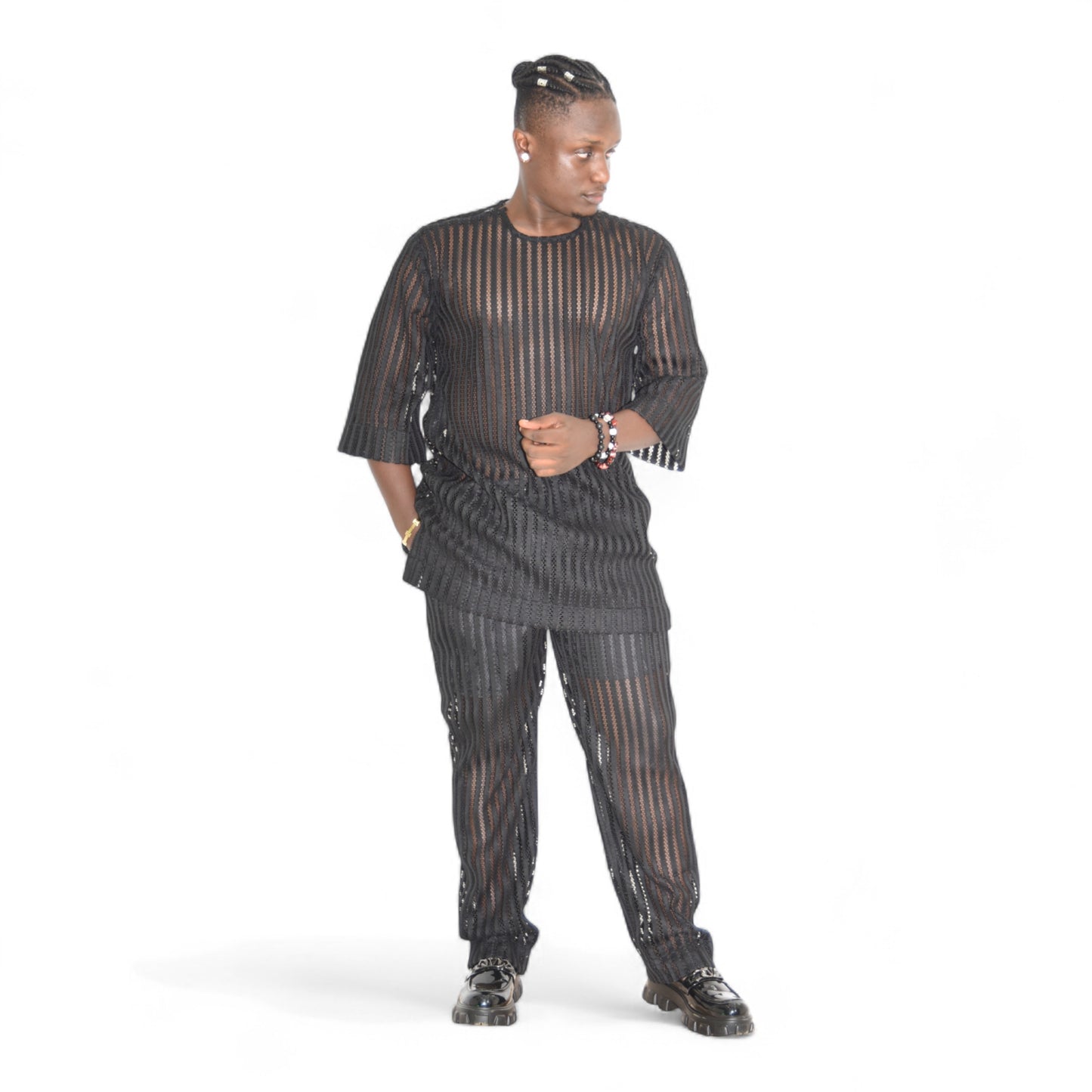 Afritude Up & Down Fine Fabric Black 2 Extra Large