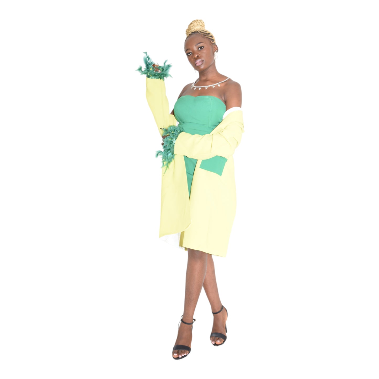 Afritude Female Complete Fine Fabric Green & Yellow Extra Large