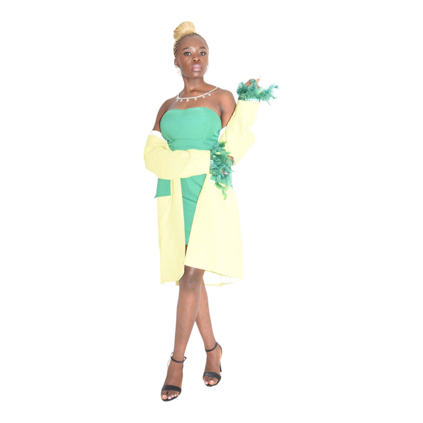 Afritude Female Complete Fine Fabric Green & Yellow Extra Large