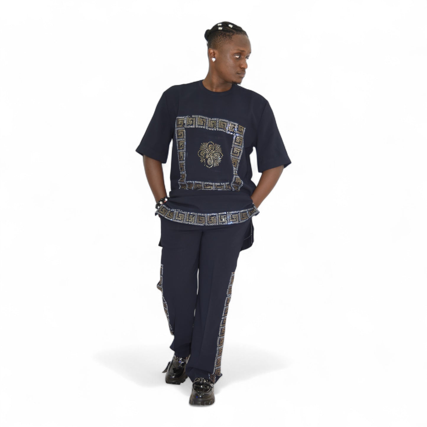 Senator Up & Down Fine Fabric Black 2 Extra Large