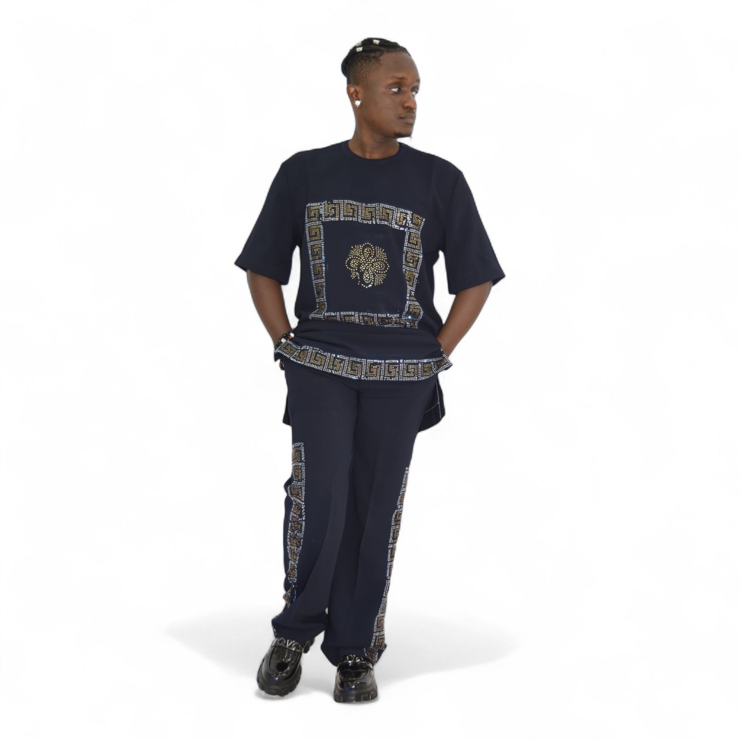 Senator Up & Down Fine Fabric Black 2 Extra Large