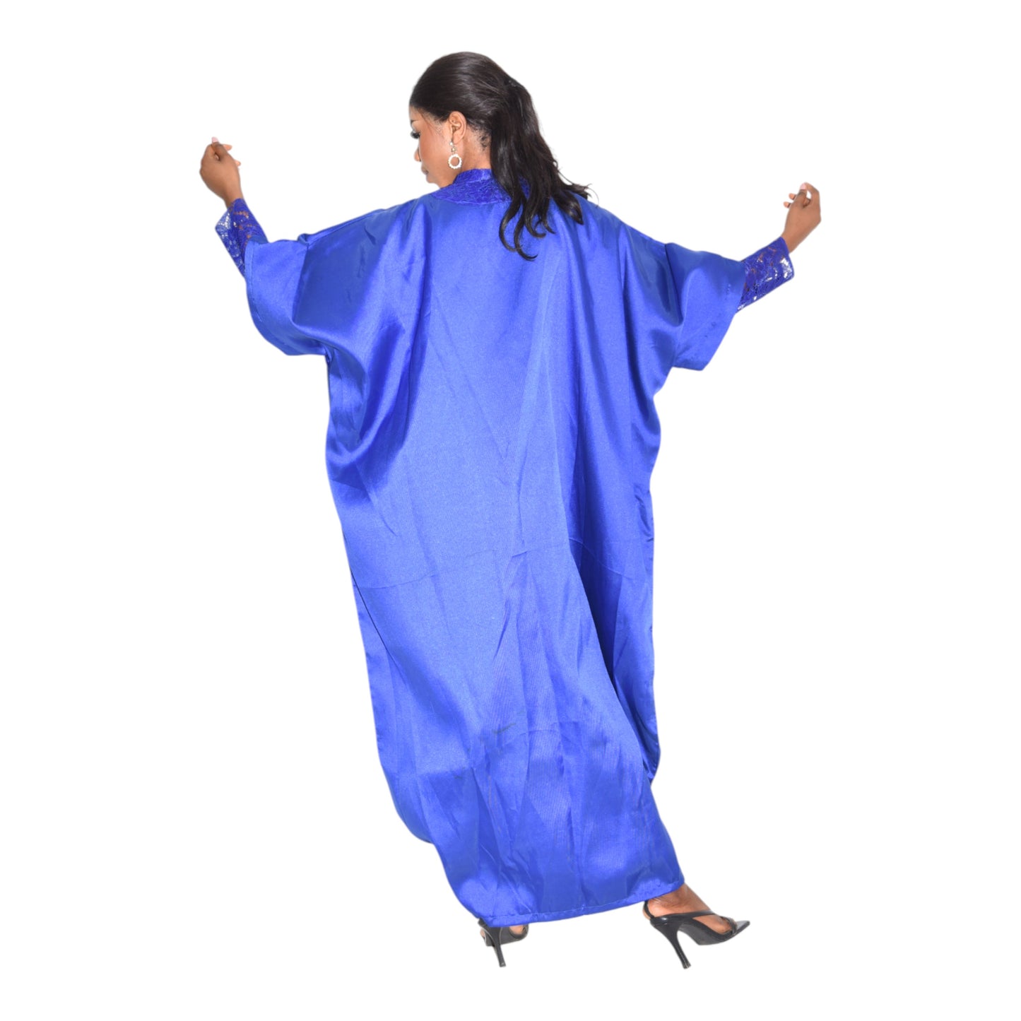 Afritude Long Gown Fine Fabric Blue 2 Extra Large
