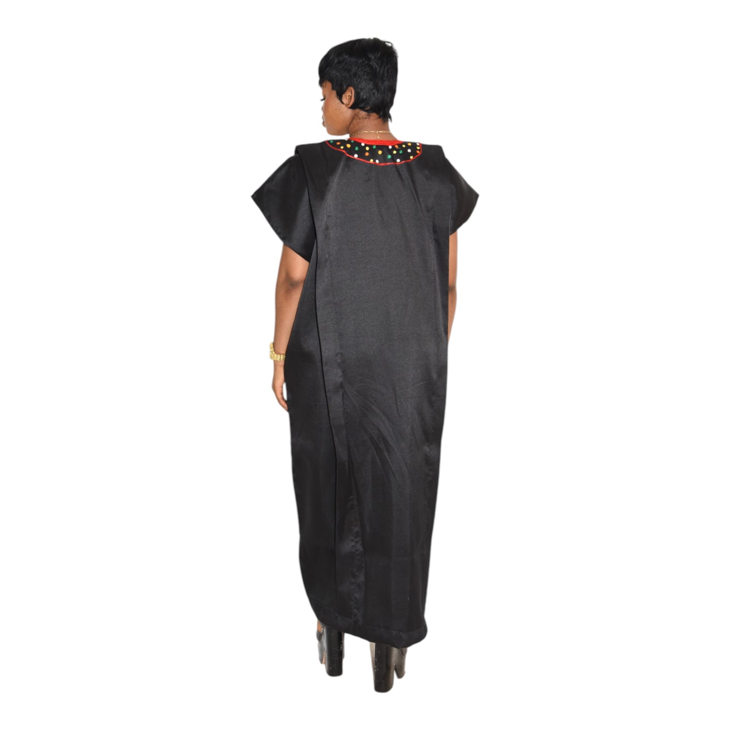 Afritude Long Gown Fine Fabric Black 3 Extra Large