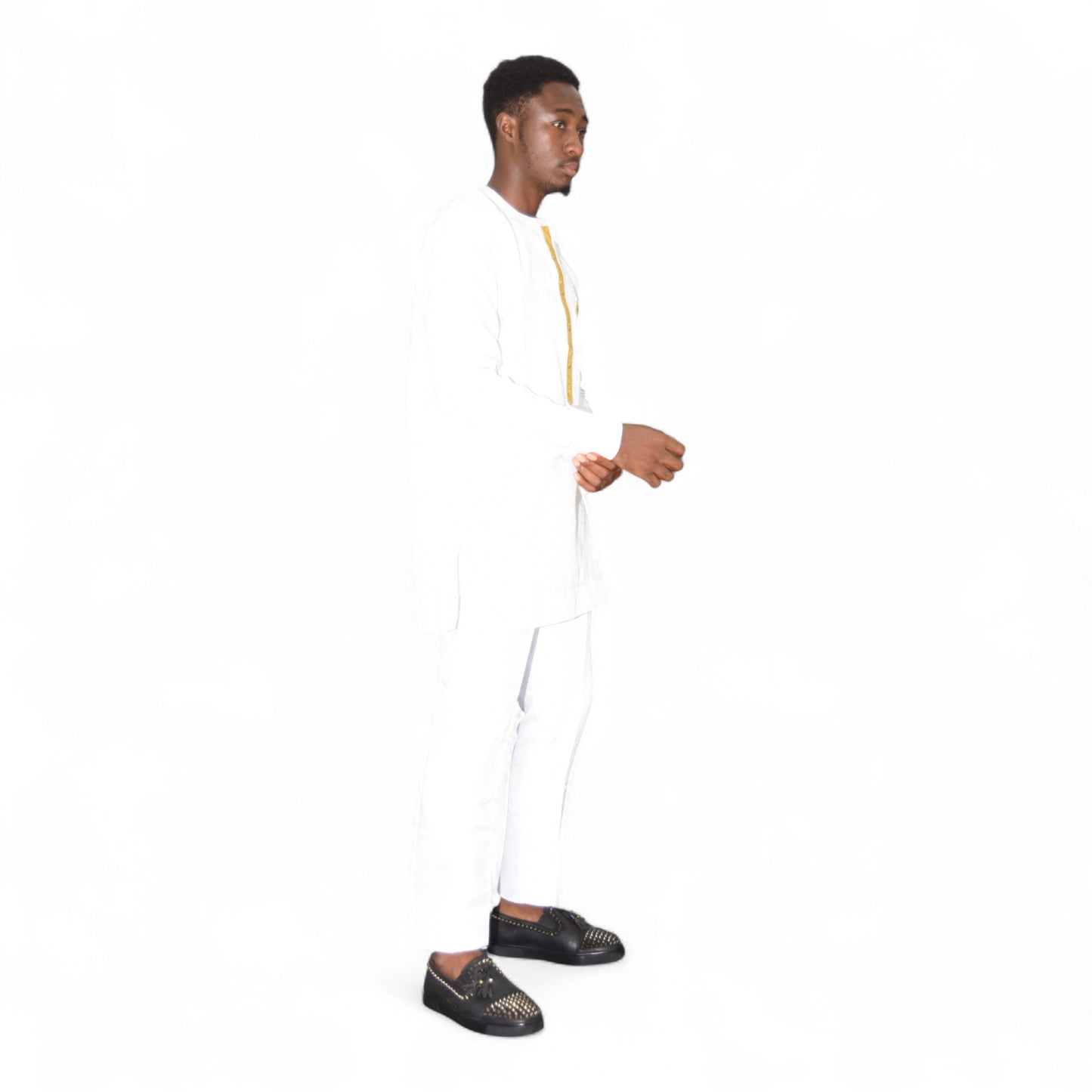 Senator Up & Down Fine Fabric White Large