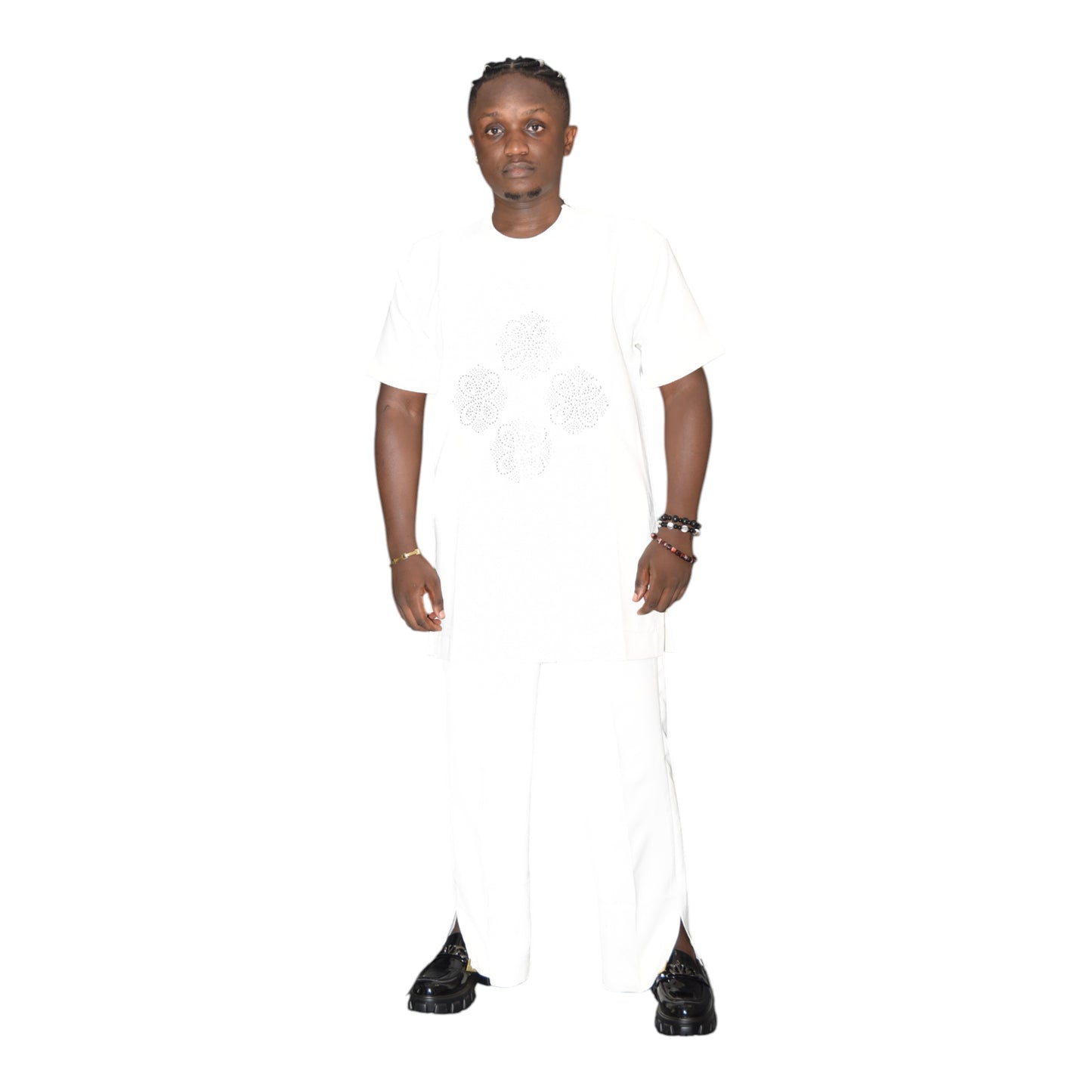 Afritude Male Complete Fine Fabric White Extra Large