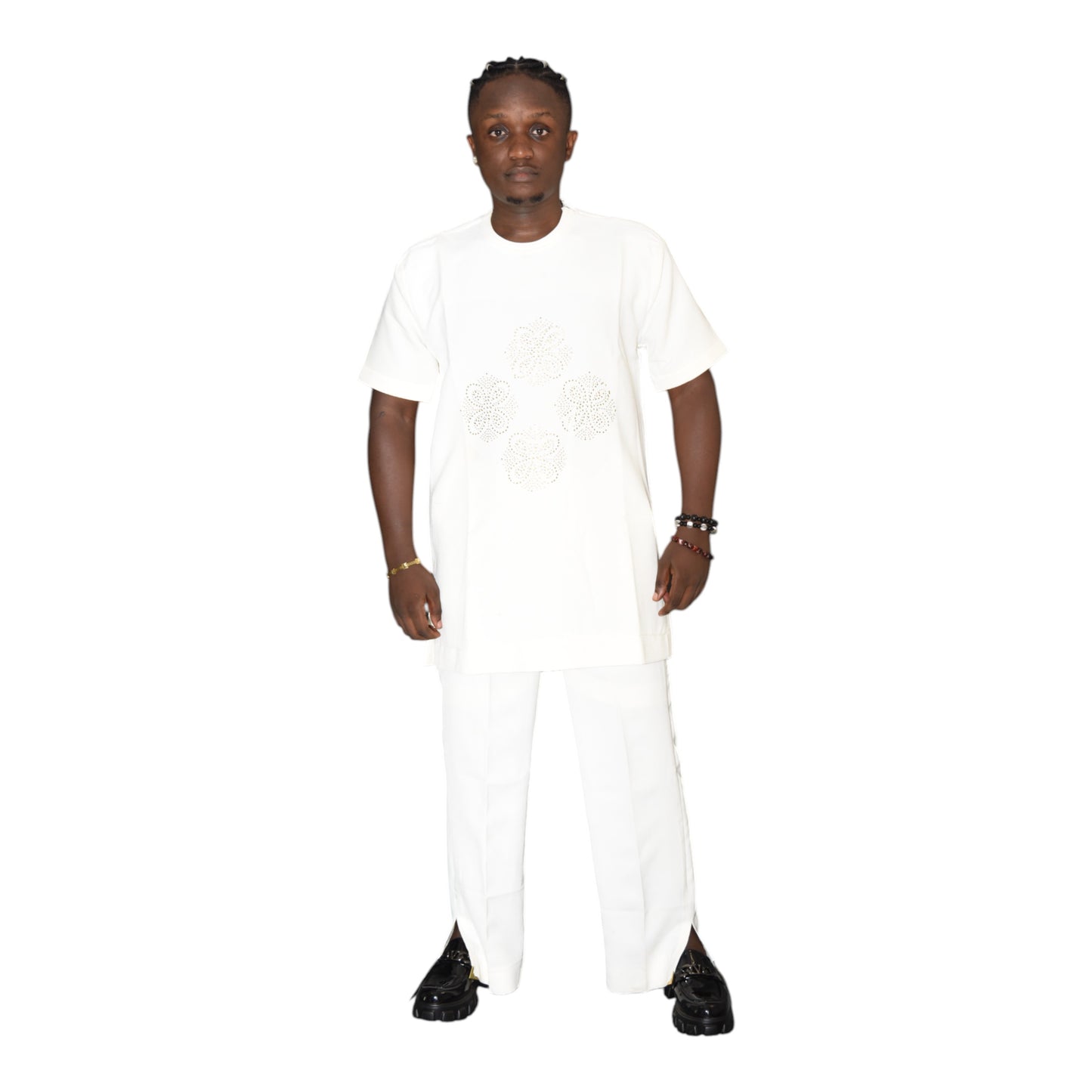 Afritude Male Complete Fine Fabric White Extra Large