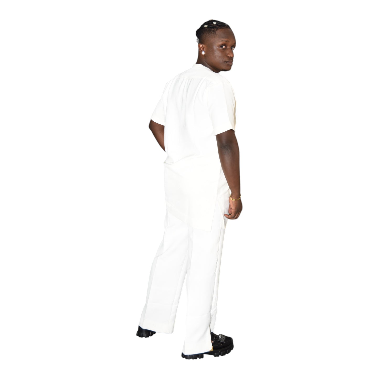 Afritude Male Complete Fine Fabric White Extra Large