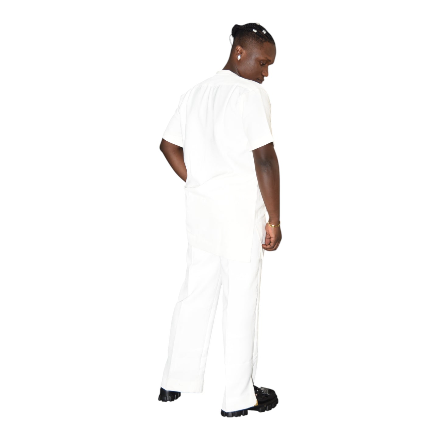 Afritude Male Complete Fine Fabric White Extra Large