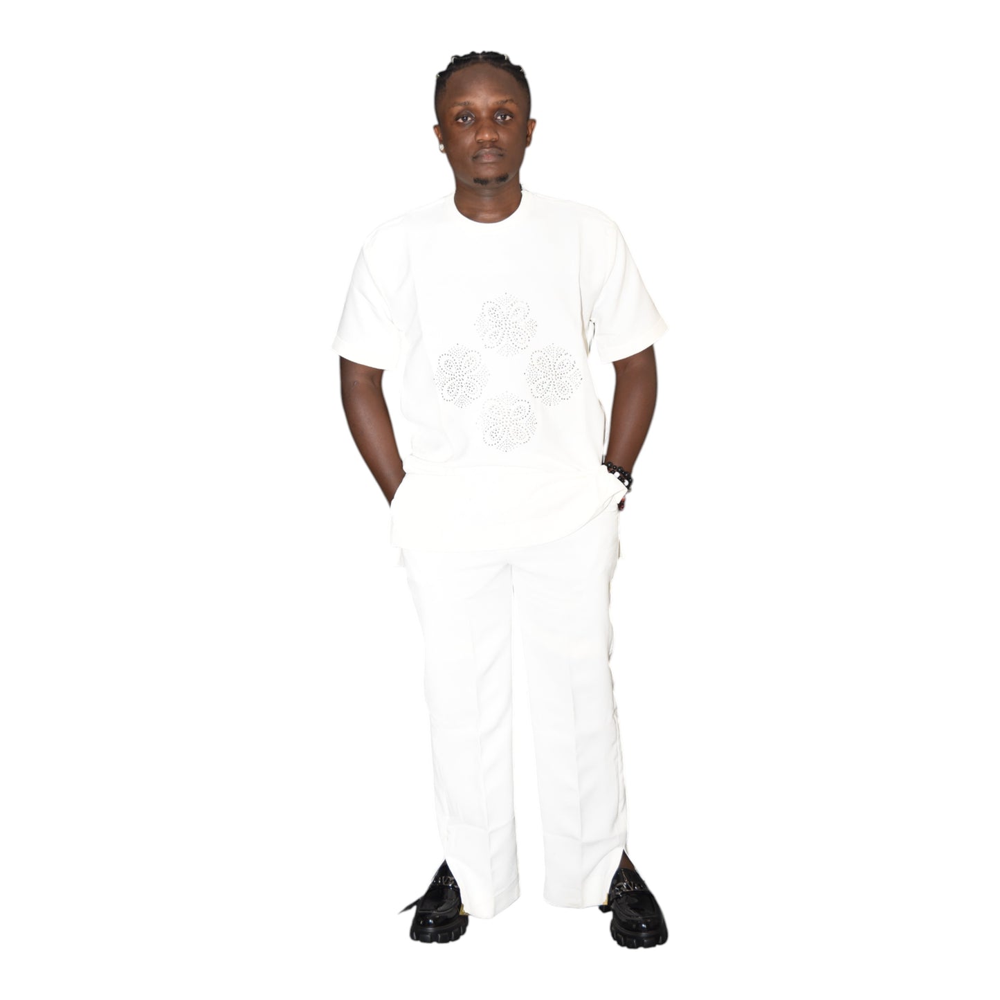 Afritude Male Complete Fine Fabric White Extra Large