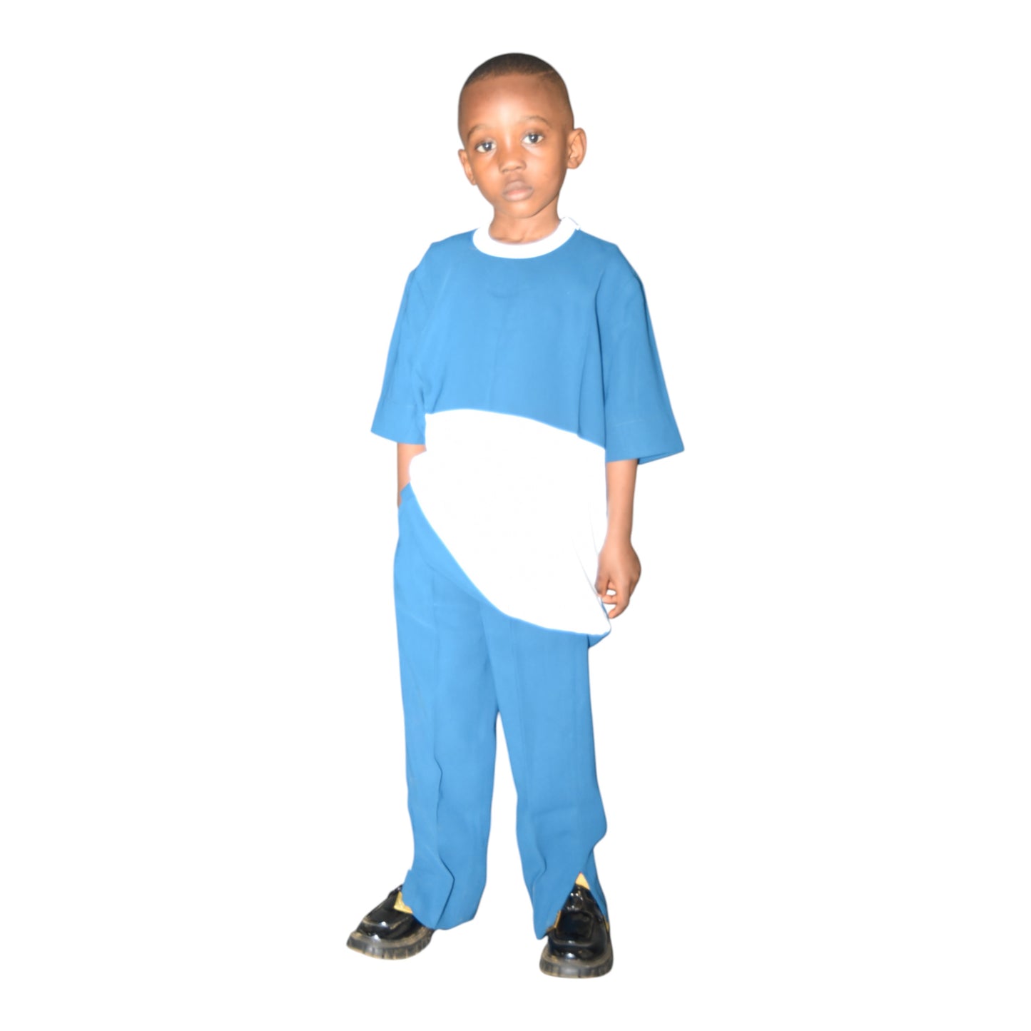 Senator Up & Down Fine Fabric Blue & White Small