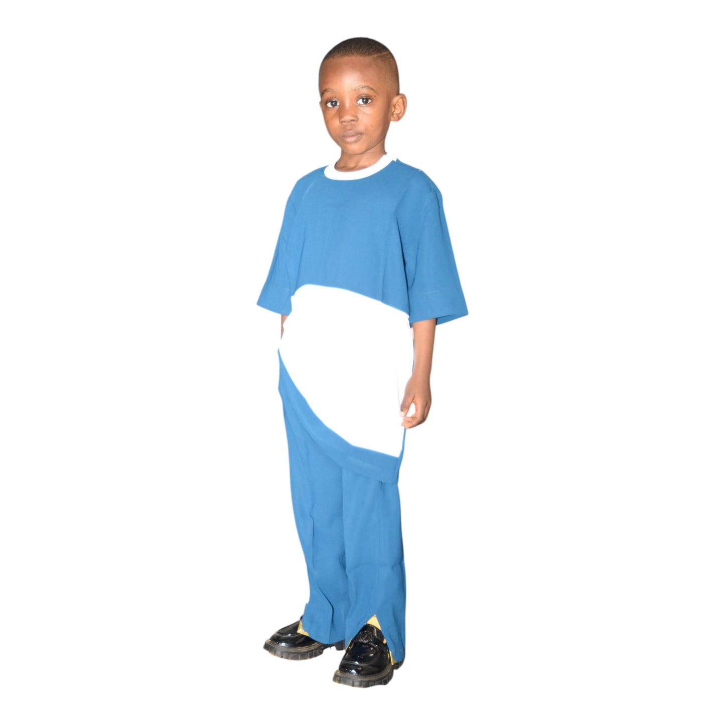 Senator Up & Down Fine Fabric Blue & White Small