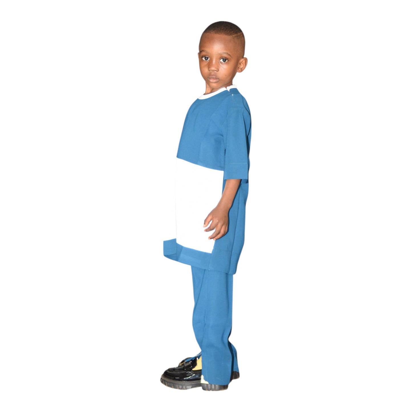 Senator Up & Down Fine Fabric Blue & White Small