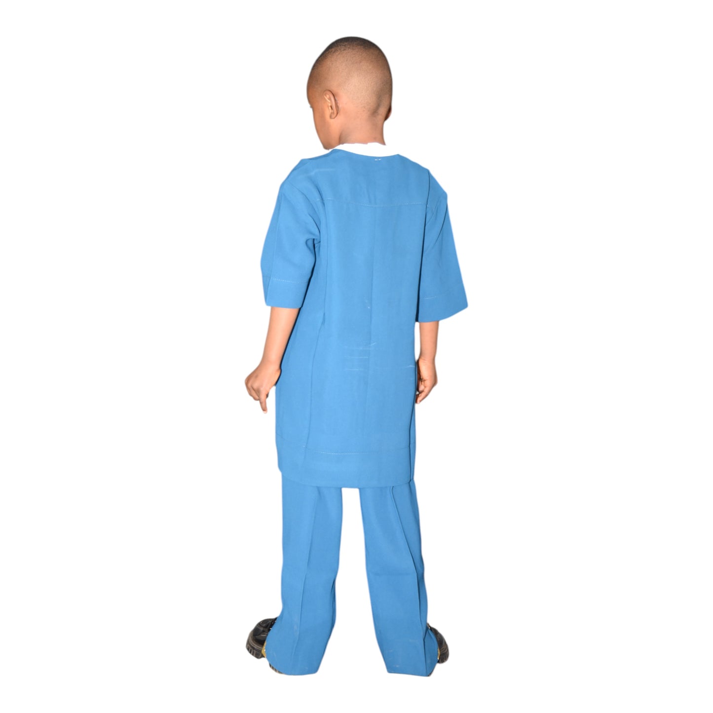 Senator Up & Down Fine Fabric Blue & White Small