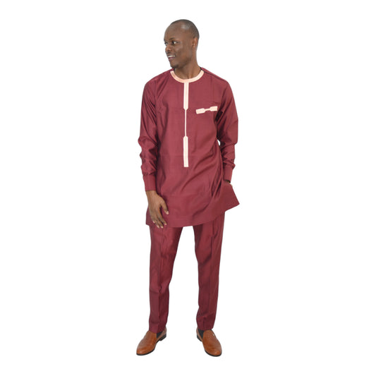 Senator Up & Down Fine Fabric Oxblood 2 Extra Large