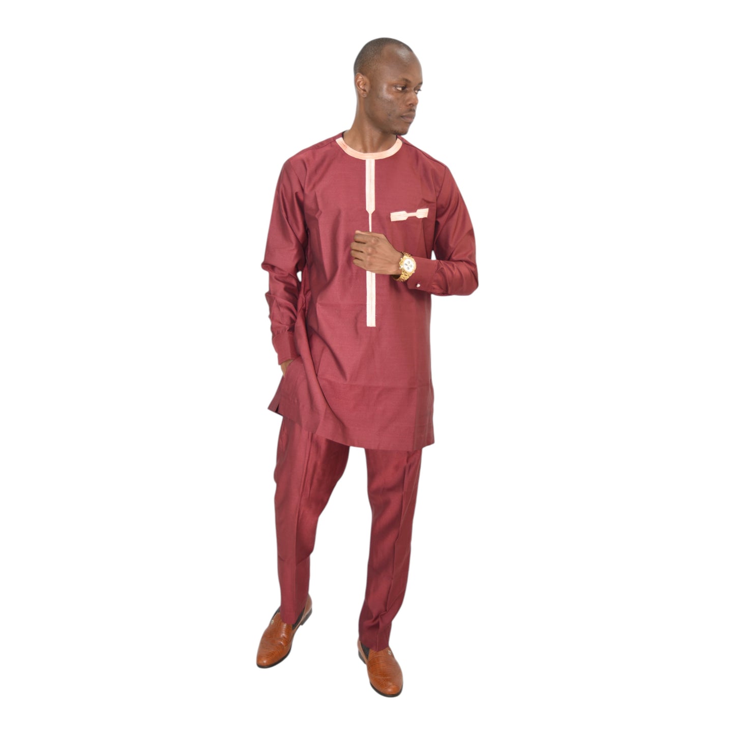 Senator Up & Down Fine Fabric Oxblood 2 Extra Large