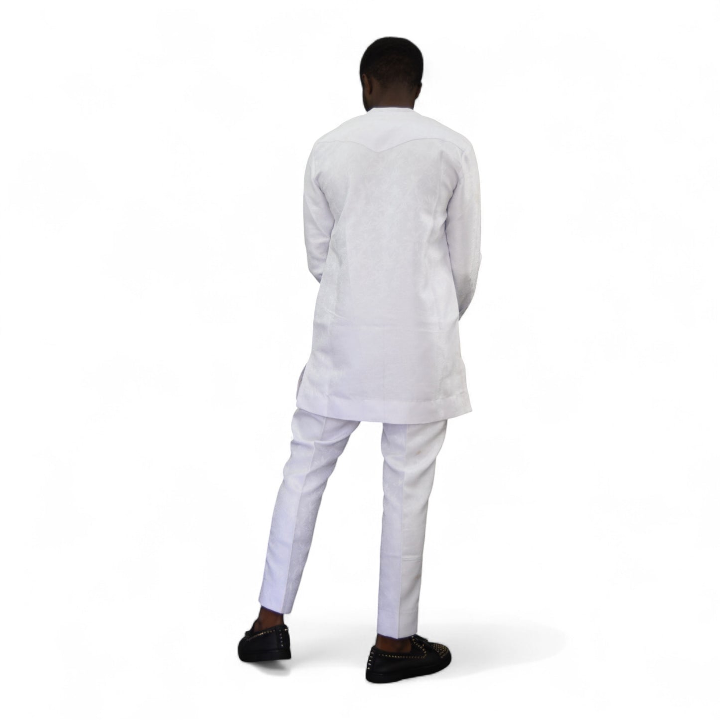 Handcrafted white senator wear for men – African fine fabric fashion