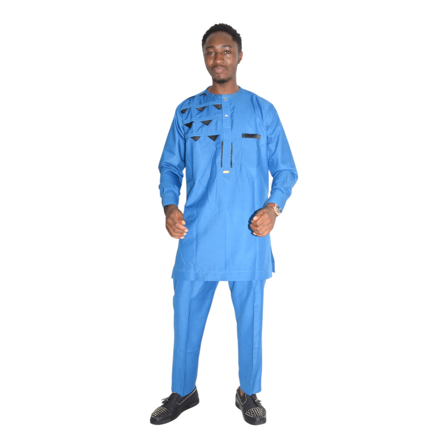 Senator Male Complete Fine Fabric Blue 2 Extra Large – African men’s luxury wear