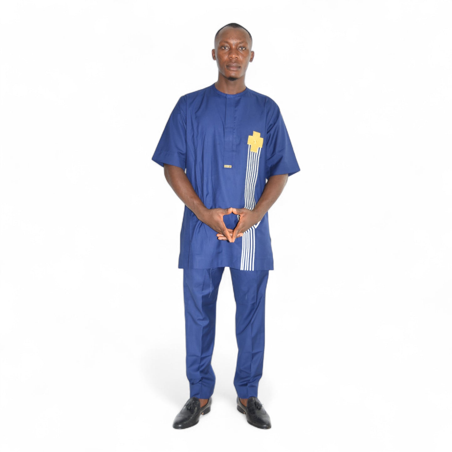 Senator Up & Down Fine Fabric Blue Large – African men’s luxury attire